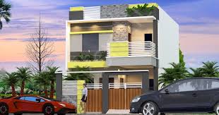 20x40 Duplex House Design With Car Parking 20x40 Front Elevation Color Option 1 20x40 Front Duplex House Design 2bhk House Plan 20x40 House Plans