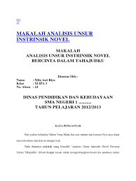 Sinopsis novel pernikahan anak sma. Analisis Unsur Instrinsik Novel