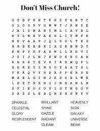 Some of the small puzzles include a coloring book page. 7 Best Church Word Searches Printables Printablee Com