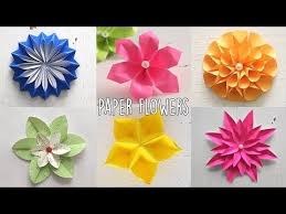 40 6 Easy Paper Flowers Flower Making Diy Youtube Diy Crafts Paper Flowers Paper Flower Tutorial Paper Roses Diy