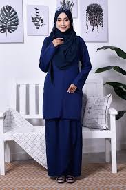 Baju kurung moden updated their cover photo. Baju Kurung Moden Riau Dila Night Blue Muslimahclothing Com