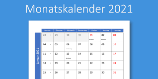 Brandenburg 2021 kalender zum ausdrucken. Monatskalender 2021 Mit Kalenderwochen Und Ch Feiertagen Vorla Ch