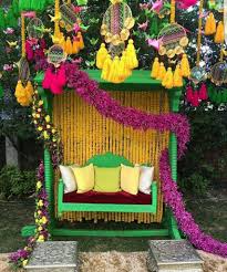 Trending Mehendi Bridal Seating That Are Fit For A Queen Shaadiwish Diy Wedding Decorations Mehendi Decor Ideas Indian Wedding Decorations