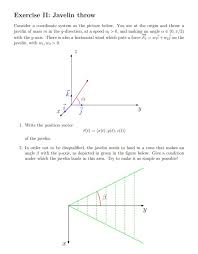 Threw , thrown , throw·ing , throws v. Exercise Ii Javelin Throw Consider A Coordinate Chegg Com
