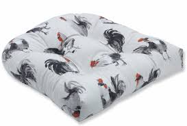 Rocking chair cushions for your nursery. Gracie Oaks Rooster Linen Wicker Indoor Rocking Chair Cushion Reviews Wayfair