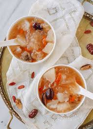 Snow Fungus Soup With Pears A Chinese Recipe The Woks Of Life Recipe Chinese Dessert Recipe Recipes Food