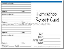 Side one (front and back of card) 123 Homeschool 4 Me Free Homeschool Report Cards School Report Card Report Card Template Homeschool Middle School