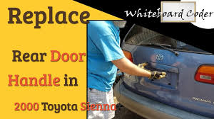 Sliding door handle cap (left, right, rear). Replacing Rear Door Handle On 2000 Toyota Sienna Youtube