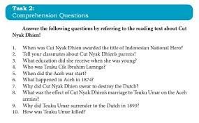 Name the two main characters. Answer The Follow Questions By Referring To The Reading Text About Cut Nyak Dhien