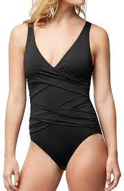 Tommy Bahama Black Floating Underwire One Piece Bathing Suit Size 12 L Black Swimwear Women Swimsuits Swimwear