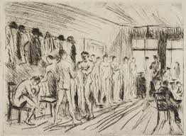 Does the abdomen feel hard, does it bring discomfort to the patient, does it feel like. Medical Examination For Military Service Walther Klemm Google Arts Culture
