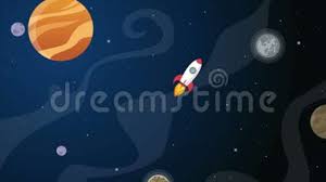 Background with alien spaceship orlop with helm and porthole. Planet Cartoon In Space Animation Stock Footage Video Of Galaxy Children 117284912