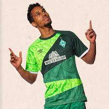 They play in a green and white home shirt. Umbro Launch Werder Bremen 120th Anniversary Shirt Soccerbible