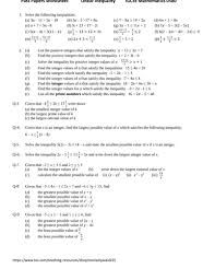 Graphing inequalities worksheet 1 rtf graphing inequalities 1 pdf view answers. Linear Inequality Igcse Mathematics 0580 Past Papers Topical Worksheet With Answers Teaching Resources