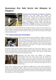 Check spelling or type a new query. Nyamannya Bisa Naik Kereta Dari Malaysia Ke Singapura