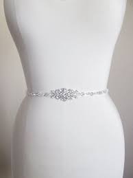 Bridal Belt Swarovski Crystal Skinny Bridal Belt Sash Silver Wedding Belt Sash Rhinestone Bridal Belt Skinny Bridal Belt Full Length In 2020 Bridal Sash Belt Bridal Belt Wedding Dress Belt