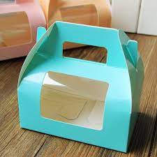 10x10x4 white cake box with window 10x10x4 white cake box with window perfect for transporting cupcakes and cakes. Blue Handle Window Cake Box 30 Lot Lot Lot Lotlot Box Aliexpress
