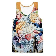 Dbz Goku Vegeta Gohan Piccolo Krillin Fusion Dance Cool Design Tank Top Dbz Dragonball Anime Goku Vegeta Gohan Tank Tops Shop Tank Tops Anime Tank Tops
