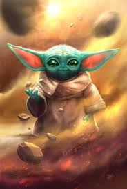Baby Yoda Baby Grogu Star Wars Cartoon Star Wars Pictures Yoda Art