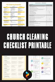 From bathrooms to kitchens, our home cleaning schedule covers all your bases. 6 Best Church Cleaning Checklist Printable Printablee Com