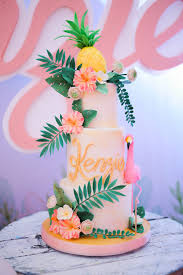 Layered grad cake with fresh flowers and gold custom topper. Cake Bakers For Kid S Party Philippines Mommy Family Blog