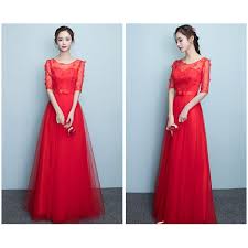 Gaun pesta wanita gaun malam bergaya korea x. Ld 124b Gaun Pesta Panjang Model Berlengan Warna Merah Model Korea Shopee Indonesia