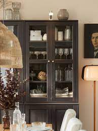 How to buy your ikea kitchen buying guide: Havsta Glass Door Cabinet Dark Brown 81x35x123 Cm Ikea