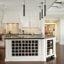 built in wine rack in kitchen island
