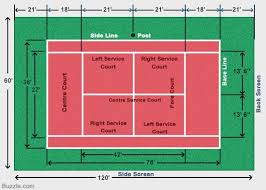 The Standard Size And Measurements Of A Tennis Court Tennis Court Size Tennis Court Court