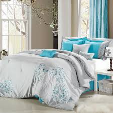 So many comforter sets do come in different comfort feelings. Pink Floral Grey Aqua Comforter Bed In A Bag Set 12 Piece Closeoutlinen