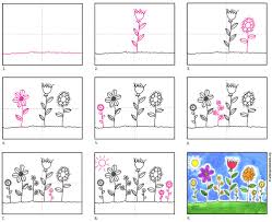See more ideas about floral drawing, flower drawing, drawings. How To Draw Simple Flowers Art Projects For Kids