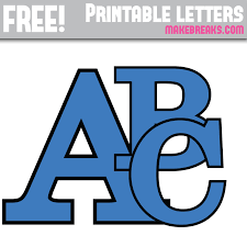 Free printable alphabet letter picture templates a to z. Blue With Black Edge Free Printable Alphabet Make Breaks Free Printable Letters Printable Letters Printable Banner Letters