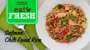 Lihat juga resep ikan salmon saos teriyaki tanpa minyak enak lainnya. Salmon Chili Fried Rice Tesco Recipe Youtube