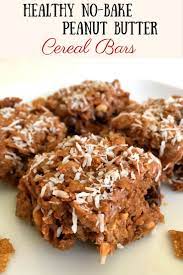 Healthy No Bake Peanut Butter Cereal Bars Recipe Peanut Butter Cereal Bars Cereal Bars Recipes Cereal Bars