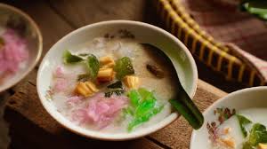 1 lembar daun suji atau 1/2 sendok teh pewarna pandan; Menu Buka Puasa Resep Es Cendol Dawet Tepung Beras