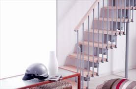 While the alternating tread design may seem to be difficult to use, it is actually quite comfortable to walk up and down as the open footprint (step position) is 7 from front to back. Kompact 74 Modular Staircase By Arke