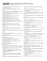 Print North Carolina Permit Test Flash Cards Quizlet Quizlet