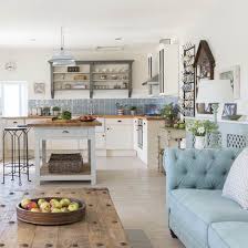 Take A Tour Of This Coastal Barn Conversion In Cornwall Open Plan Kitchen Living Room Living Room Kitchen Kitchen Living