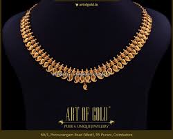 Buy gold jewellery set, bridal gold jewellery etc. Light Weight Gold Necklaces Art Of Gold Jewellery Coimbatore