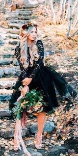 Vintage Black Mini Short Wedding Dresses Sheer Long Sleeve Lace Bridal Gowns Short Wedding Dress Short Lace Wedding Dress Sheer Wedding Dress