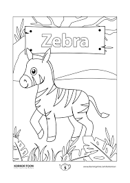 You can use this page as a reward or during the african animals unit study (great for early finishers). Jungle Animals Coloring Book For Kids Zebra Coloring Page In 2021 Coloring Books Coloring Book Pages Zebra Coloring Pages