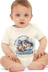 Best Things in Life, Sweet Corgi Design Infant Wear, Baby Shower Gift, Cute  Newborn Outfit, Dog Lover Baby Clothes, Animal Themed Baby Wear