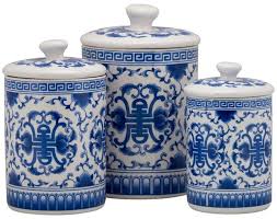 Maybe you would like to learn more about one of these? 3 Piece Kitchen Canister Set Kitchen Canisters Blue Kitchen Canisters Chinoiserie
