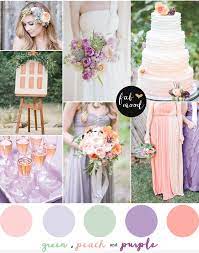 Purple Green And Peach Wedding Wedding Colors Purple Peach Wedding Wedding Colors