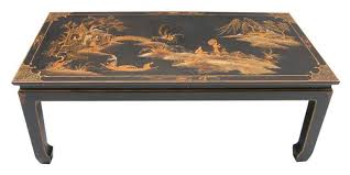 Chinoiserie Handpainted Coffee Table With Ming Leg Coffee Table Table Decor