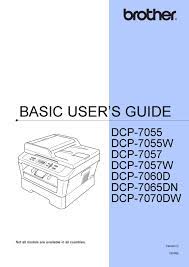 This download only includes the printer and scanner (wia and/or twain) drivers, optimized for usb or parallel interface. Brother Dcp 7055w User Manual Pdf Download Manualslib