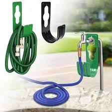 Organize your yard effortl essly with this long-lasting 2 PCS Water Hose small hook garden telescopic tube storage bracket