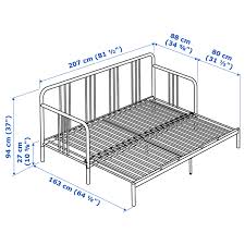 Trundle bed frame ikea uk. Fyresdal Black Day Bed Frame 80x200 Cm Ikea