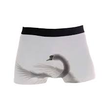 Mens Underwear White Swan Men Boxer Briefs Comfort Soft