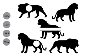 Download Lion Monogram Graphic By Cosmosfineart Creative Fabrica SVG Cut Files